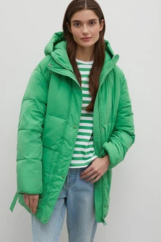 Удлиненная зимняя куртка с поясом Finn Flare FAC13001-535 Down fill зеленая L