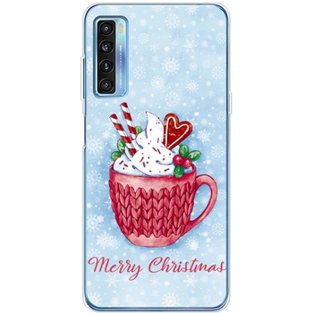 Силиконовый Чехол с Картинкой для TCL 20L Принт (Новогодний, Десерт) (56404-ysm2519)