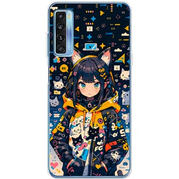Силиконовый Чехол с Картинкой для TCL 20L Принт (Аниме, Anime) (56404-ysm003)