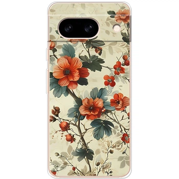 Силиконовый Чехол с Картинкой для Google Pixel 8A Принт (Цветок Сакура) (56551-ysm008)