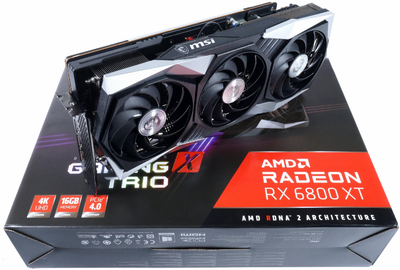Видеокарта MSI Radeon RX 6800 XT 16Gb Gaming TRIO (GDDR6, 256 bit) (DisplayPort, HDMI)