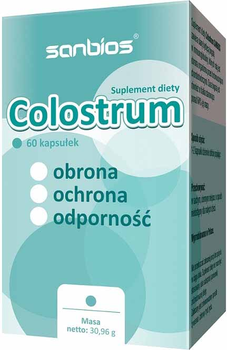 Suplement diety Sanbios Colostrum 60 kapsułek (5908230845956)