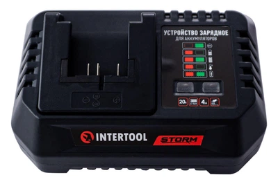 Зарядное устройство для аккумуляторов Intertool 20В 4Ач Li-Ion быстрое зарядное устройство для батарей 2 и 4 Ач (DR-P_33IT)