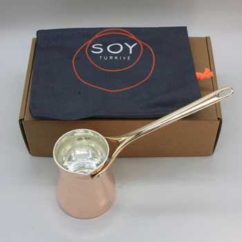 Турка для кофе медь бронзовая ручка 225 мл SOY медный