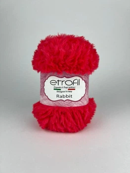 Пряжа для в'язання Etrofil Rabbit Етрофіл Ребіт з імітацією хутра, кораловий, 73290-RT