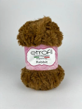 Пряжа для в'язання Etrofil Rabbit Етрофіл Ребіт з імітацією хутра, кемел, 77115-RT