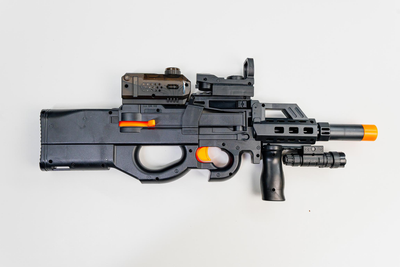 Дитячий іграшковий автомат на орбізах Орбіган P90 Чорний гідрогелевими кулями Гель бластер акумуляторний + 500 орбізів