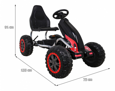 Gokart na pedały Ramiz Strong B012 Czarny (5903864949643)