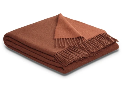 Плед Biederlack Cashmere-Plaid 490 GR, Rost-Terracotta 130x170 см Терракотовый