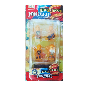 Набор из четырех фигур Ниндзяго Ninjago, включающий в себя красного ниндзя.