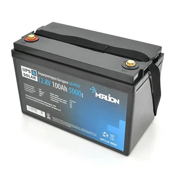 Акумулятор LiFePO4 12.8V 100 Ah 1280Wh BMS 100A/50А 5000 циклів MERLION LFP12-100US