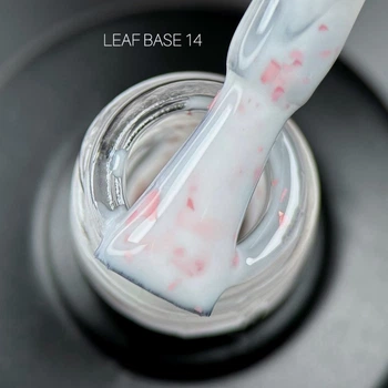 Каучуковая база для гель лака с поталью Saga Leaf Base №14 9 мл