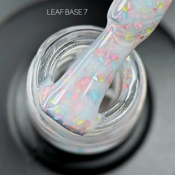Каучуковая база для гель лака с поталью Saga Leaf Base №07 9 мл