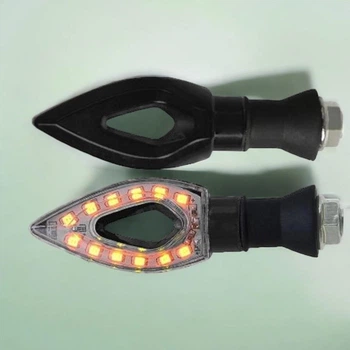 Покажчики повороту LED для мотоцикла, поворотники, пара, жовті
