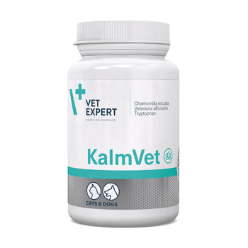 Пищевая добавка Vet Expert KalmVet Вет Эксперт КалмВет для уменьшения симптомов стресса у кошек и собак, 60 капс (58709)