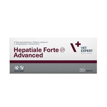 Пищевая добавка Vet Expert Hepatiale Forte Advanced Вет Эксперт Гепатиале Форте Адванс для кошек и собак при заболевании печени и нарушении желчевыделения 30 таб (208971)