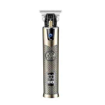 Триммер аккумуляторный для бороды и волос VGR V-983 с LED дисплеем Gold (3_05168)