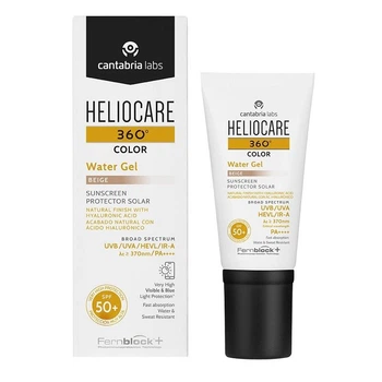 Солнцезащитный увлажняющий водный гель SPF 50 Cantabria Labs Heliocare 360 бежевый 50 мл.