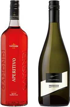 Напій на основі вина Gamondi Aperitivo 13.5% 1 л + Вино ігристе Collinobili Prosecco Frizzante DOC біле брют 10.5% 0.75 л (8002915005387+8005400794544)