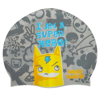 Шапочка для плавания силиконовая юниорская Mad Swim Junior Super Hero 057003