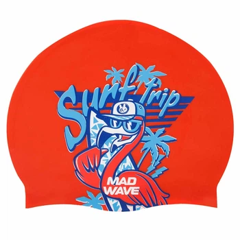 Шапочка для плавания силиконовая юниорская Mad Swim Junior Flamingo 057206