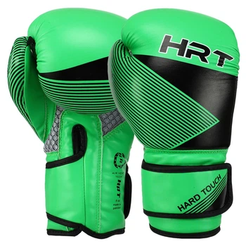 Перчатки боксерские детские на липучке Hard Touch Boxing 7709 размер 4 унции Green-Black