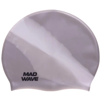 Шапочка для плавания силиконовая увеличенного объема Mad Swim Multi 053111 Light Silver-Grey