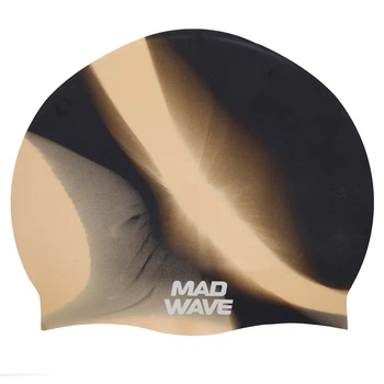 Шапочка для плавания силиконовая для взрослых Mad Swim Multi 053001 Black-Beige
