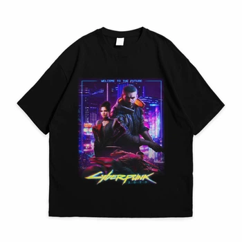 Футболка з принтом Cyberpunk 2077 Кіберпанк 2077 2XL Чорний Ф Іг005-Ч 2XL