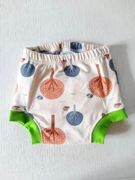 Сертифицированые двойные тренировочные трусики ТМ BabyKo, 5 слойные, бавовняні, деревця, р.M
