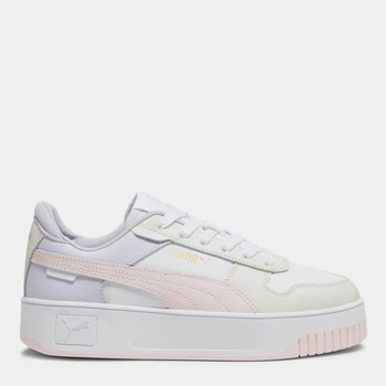 Женские кеды кожаные низкие Puma Carina Street 38939010 37.5 (4.5UK) 23.5 см Puma White-Frosty Pink-Alpine Snow (4065454927996)