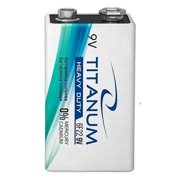 Батарейка солевая Titanum 6F22/6LF22/6LR61 Крона 9v SHRINK