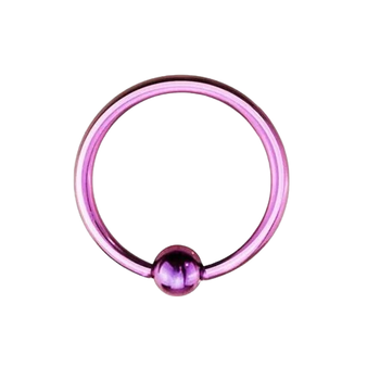 Кільце для пірсингу хард 8х1.2х3мм Емаль Сталь 316L Mr.Piercing рожевий