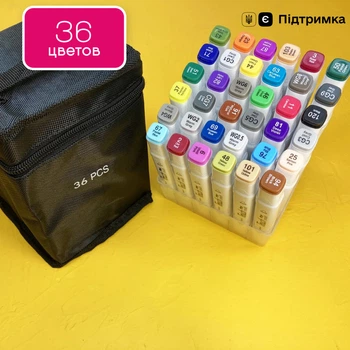Маркеры TOUCH 36 цветов, Набор качественных двусторонних маркеров для скетчинга на спиртовой основе!
