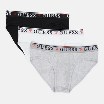 Труси сліпи чоловічі бавовняні Guess U97G00-KCD31-F017 S Чорно-білі (7626101872112)