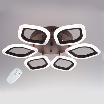 Потолочная LED люстра, светильник светодиодный Sunlight коричневый LI8838/6B