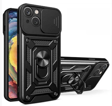 Чохол Camshield з кільцем-підставкою на Apple iPhone 13 (black)