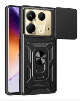 Чехол Camshield c кольцом-подставкой на Infinix Note 40 (black)