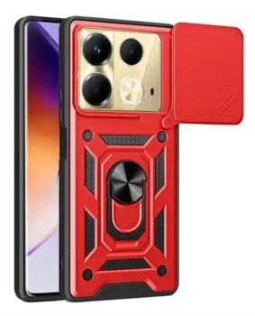 Чехол Camshield c кольцом-подставкой на Infinix Note 40 (red)
