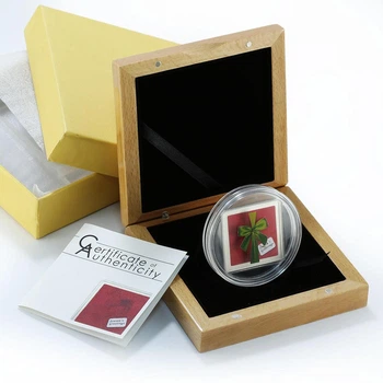 Монета Рождественский подарок Season's greetings 5 долларов 2009 год серебро в капсуле и футляре с сертификатом .
