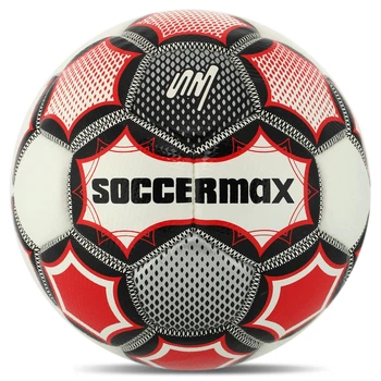 Мяч футбольный №5 CRYSTAL SOCCERMAX (№5, 5 сл., сшит вручную, Белый-Красный) (FB-7997_Белый-Красный)