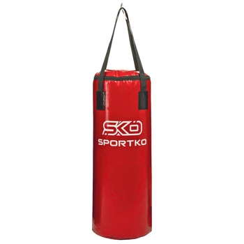 Мішок боксерський Циліндр ремінне кріплення 15кг h-75см d-29см SPORTKO червоний MP-6