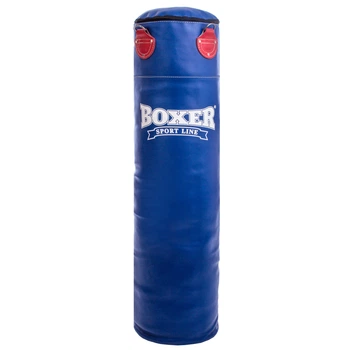 Мешок боксерский Цилиндр Кожа h-120см BOXER Классик 1001-02 d-33см вес-31кг Синий