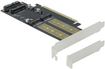 Adapter Delock PCI Express x16 - M.2 Key B,  NVMe M.2 Key M, mSATA (90486)