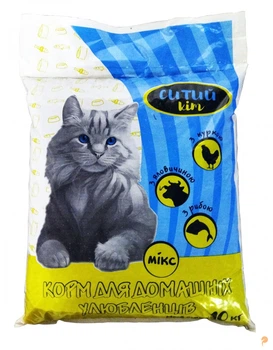 Сухой корм Сытый Кот для кошек, Микс (говядина, курица, рыба) 10 кг