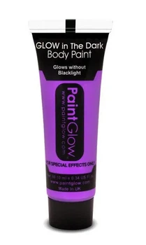 Неоновый фиолетовый грим для лица Paint Glow, аквагрим, тюбик 25 мл