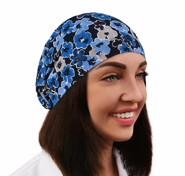 Медицинская шапочка женская HeadwearUniverse универсальная принт Цветочный