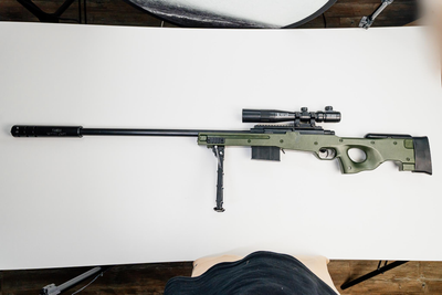 Дитяча іграшкова снайперська гвинтівка на орбізах Орбіган AWP Зелений гідрогелевими кулями Гель бластер акумуляторний + 2000 орбізів