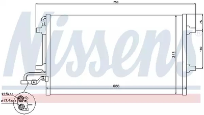 Радиатор, конденсор кондиционера VOLVO C30, NISSENS (940154)