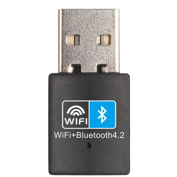 Двухдиапазонный внешний сетевой адаптер WiFi / Bluetooth с подключением USB 2.4 ГГц, 150 Мбит/с, черный "P" (87693392)